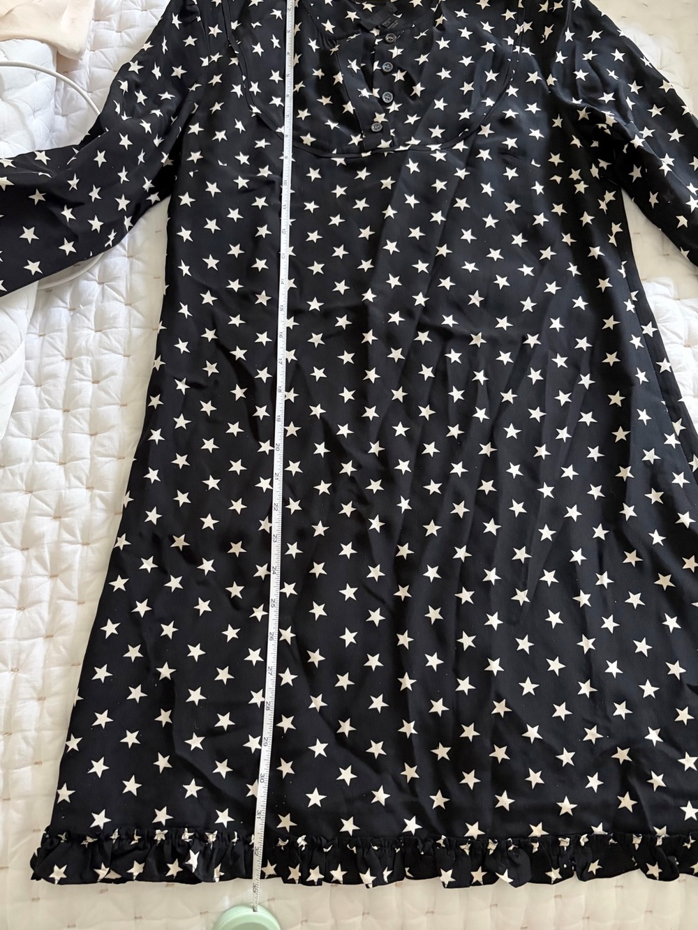 J. Crew Collection Black Long-Sleeve Star Print Dress - Picture 10 of 15